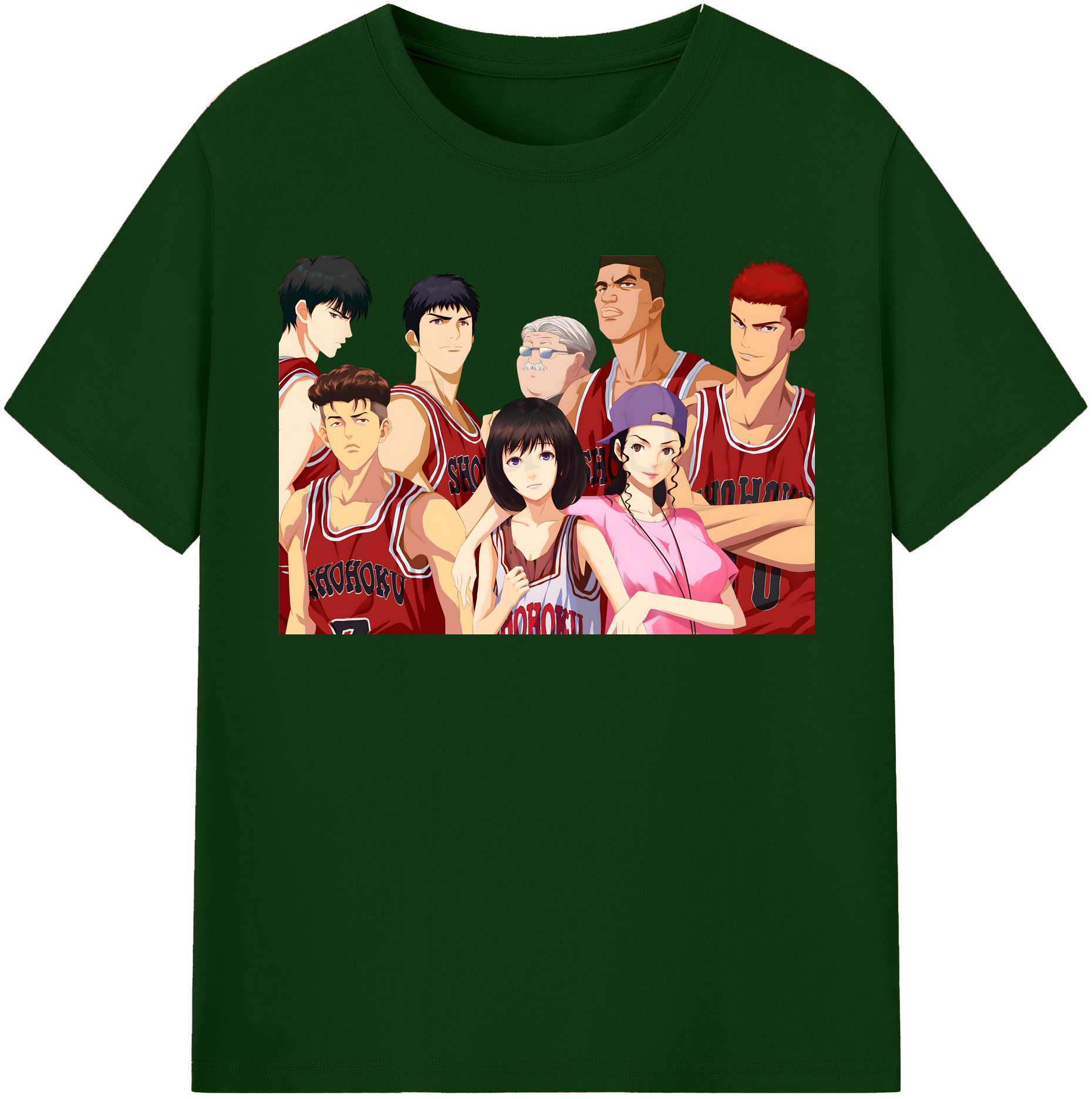 SLAM DUNK／スラムダンク 綿100％半袖Tシャツ（フロントプリント）